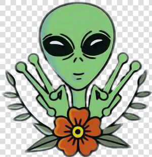 Trippy Sticker Clipart   Png Download   Trippy Alien Peace Sign  Transparent Png