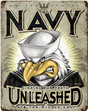 Us Navy Unleashed Vintage Steel Sign   Navy Signs  HD Png Download