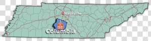 Columbia  Tn   Map Columbia Tennessee  HD Png Download