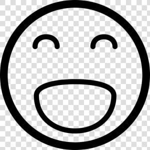 Surprised Emoji Clipart Black And White   Png Download   Happiness Icon  Transparent Png