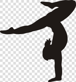 Download Gymnastics Png Photo   Black And White Gymnastic Clipart  Transparent Png