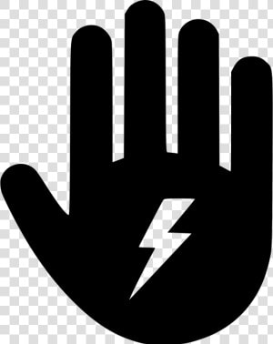 Energy Lightning Power Electric Electricity Hand Stop   Power Hand Icon Png  Transparent Png