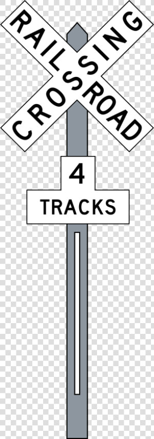 Mutcd 4 Track Railroad Crossing Signs  HD Png Download