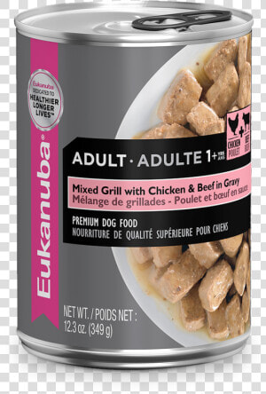 Eukanuba Mixed Grill Chickena And Beef In Gravy Canned   Eukanuba Canine Ground Chicken  amp beef 374g  HD Png Download