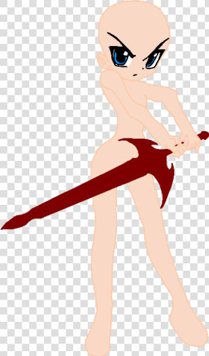 Sword Holding Base   Anime Girl Sword Base  HD Png Download