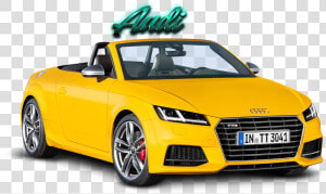 Audi Free Png Image   Audi Tt Yellow Convertible  Transparent Png