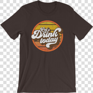 Lets Drink Dtg Mockup Front Wrinkled Brown   Dessert  HD Png Download