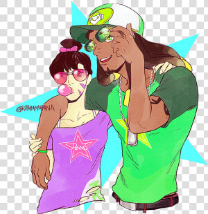 Va And Lucio Drawn By Kammmmmna   Dva X Lucio Drawings  HD Png Download