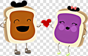 Peanut Butter And Jelly Sandwich Clipart   Png Download   Cartoon Pb  amp  J  Transparent Png