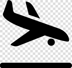 Aeroplane   Airplane Landing Icon  HD Png Download