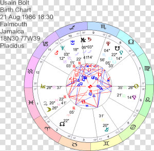 Birth Chart Of Usain Bolt   Star Of David In My Natal Chart  HD Png Download