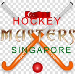 Logo Design By Sanarya For Hockey Masters Singapore   Cartoon Hockey Stick And Ball  HD Png Download