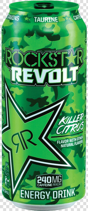 Rockstar Revolt Killer Citrus   Rockstar Energy Drink Green  HD Png Download