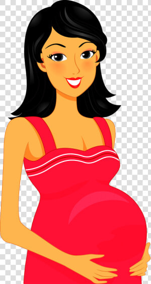 Pregnancy Mother Cartoon Clip Art   Cartoon Clipart Pregnant Woman  HD Png Download