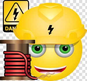 Gráfica  Electricista  Electricidad  Profesión   Emoji For Electricity Work  HD Png Download