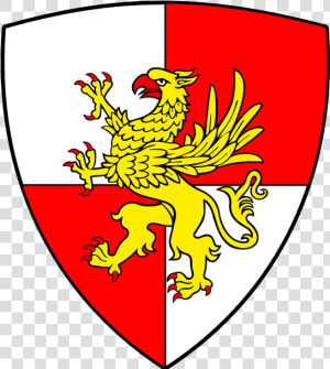 Or Griffin On Gules And Argent   Griffin On Shield  HD Png Download