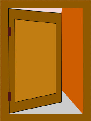 Door Cartoon Png Wooden Room Door Clip Art At Clker   Opening Door Clipart Gif  Transparent Png