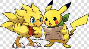 Chocobo Pikachu  HD Png Download