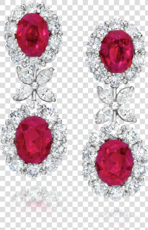 Ruby Diamonds Earing  HD Png Download