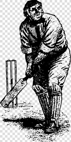 Classic Cricketer Clip Arts   Portable Network Graphics  HD Png Download