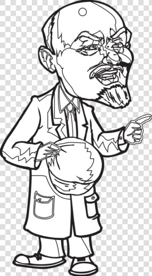 Lenin Drawing Outline   Cartoon  HD Png Download