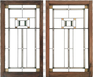 1910s Vintage Prairie School Period Stained Glass Windows    Stained Glass Frank Lloyd Wright Windows  HD Png Download