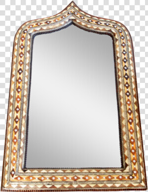 Moroccan Bone Inlaid Arch Mirror  HD Png Download