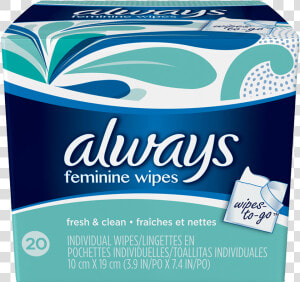 Always Fresh  amp  Clean Wipes To Go   Always Wipes  HD Png Download