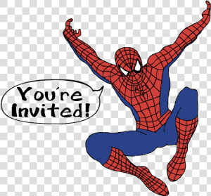 Free Spiderman Clipart Clipart   Spiderman You Re Invited  HD Png Download