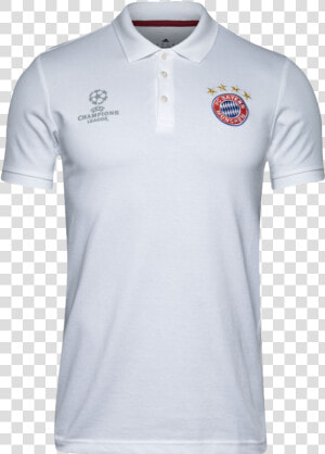 17 18 Bayern Munich Ucl White Polo   Polo Shirt  HD Png Download