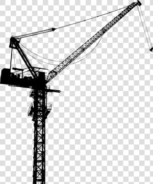 Crane  Industrial  Silhouette  Construction  City   Construction Crane Silhouette Png  Transparent Png