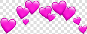  pink  heart  tumblr  hearts  sticker  emojis  iphoneemoji   Blue Heart Crown Transparent  HD Png Download