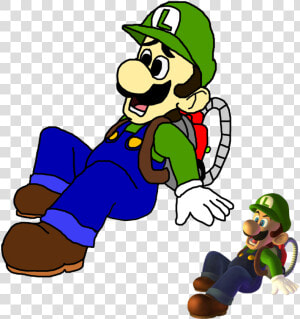 Traced Drawing Luigi Crawling Backwards   Luigi Crawling  HD Png Download