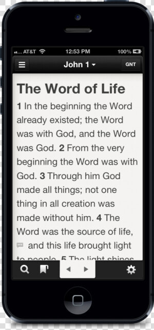 Iphone bible   Bible App On Phone  HD Png Download