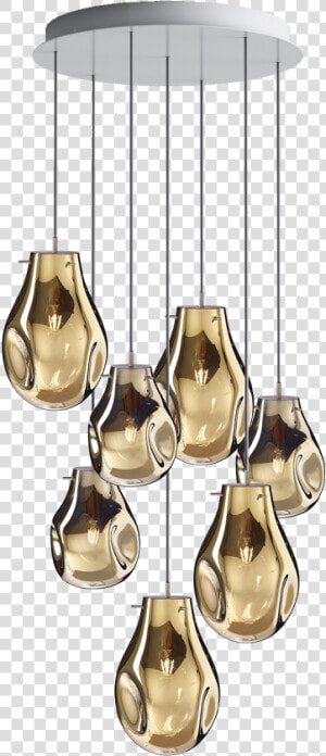 Soap Chandelier   7 Pcs Gold   Chandelier  HD Png Download