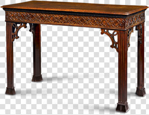 Chinese Chippendale Mahogany Console Table  HD Png Download