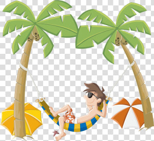 Cartoon Beach Clip Art   Summer Holiday Clipart  HD Png Download