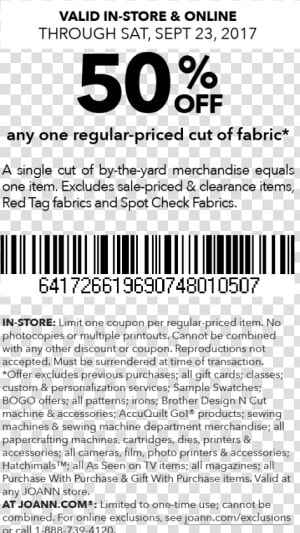 Joann Fabric Coupon 2019  HD Png Download