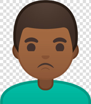 Man Pouting Medium Dark Skin Tone Icon   Face Palm Emoji Black  HD Png Download