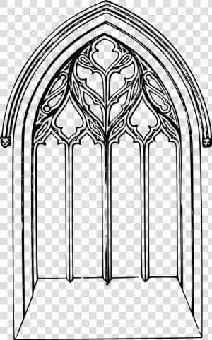 Arch  Church  Window   Church Stained Glass Windows Drawing  HD Png Download