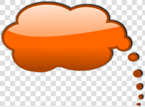 Orange Thinking Bubble Vector Illustration   Orange Speech Bubble  HD Png Download