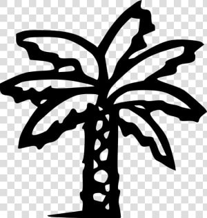 Palm Tree  Banana Tree  Palm  Tropical  Beach  Black   Palm Tree Clip Art Black  HD Png Download