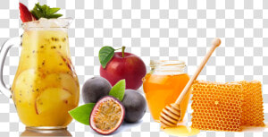 Passion With Honey Juice   Fruit Juice And Honey  HD Png Download