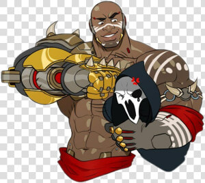 Transparent Overwatch Reaper Png   Overwatch Reaper And Doomfist  Png Download