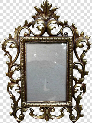 Transparent Metal Frame Png   Antique Victorian Brass Picture Frame  Png Download