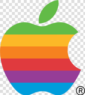 Clip Art Rainbow Logos   Apple Six Colors Logo  HD Png Download