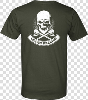 Graves Warrior Skull Men S V Neck Shirt   Luke Combs Black Skeleton  HD Png Download