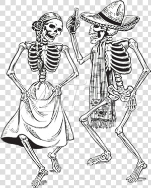 Dancing Skeletons  day Of The Dead   Dia De Los Muertos Dancing Skeletons  HD Png Download