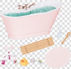 Bath And Bubbles Set All Items   Bathtub  HD Png Download