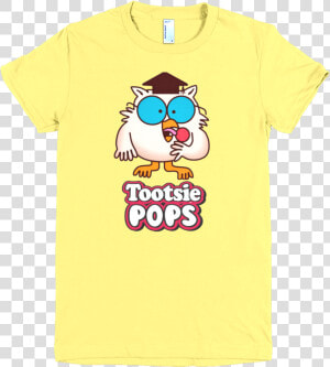 Owl Tootsie Roll Pop Womens T shirt   Tootsie Pop Owl  HD Png Download